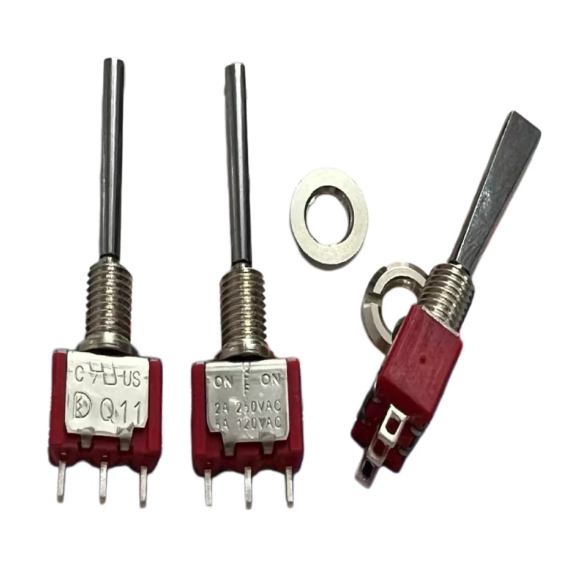 

1PCS/LOTS 100% Taiwan Q11 long flat handle model airplane remote control switch M6 toggle 3-pin 3-speed 1MS3T67B38M1QES vertical
