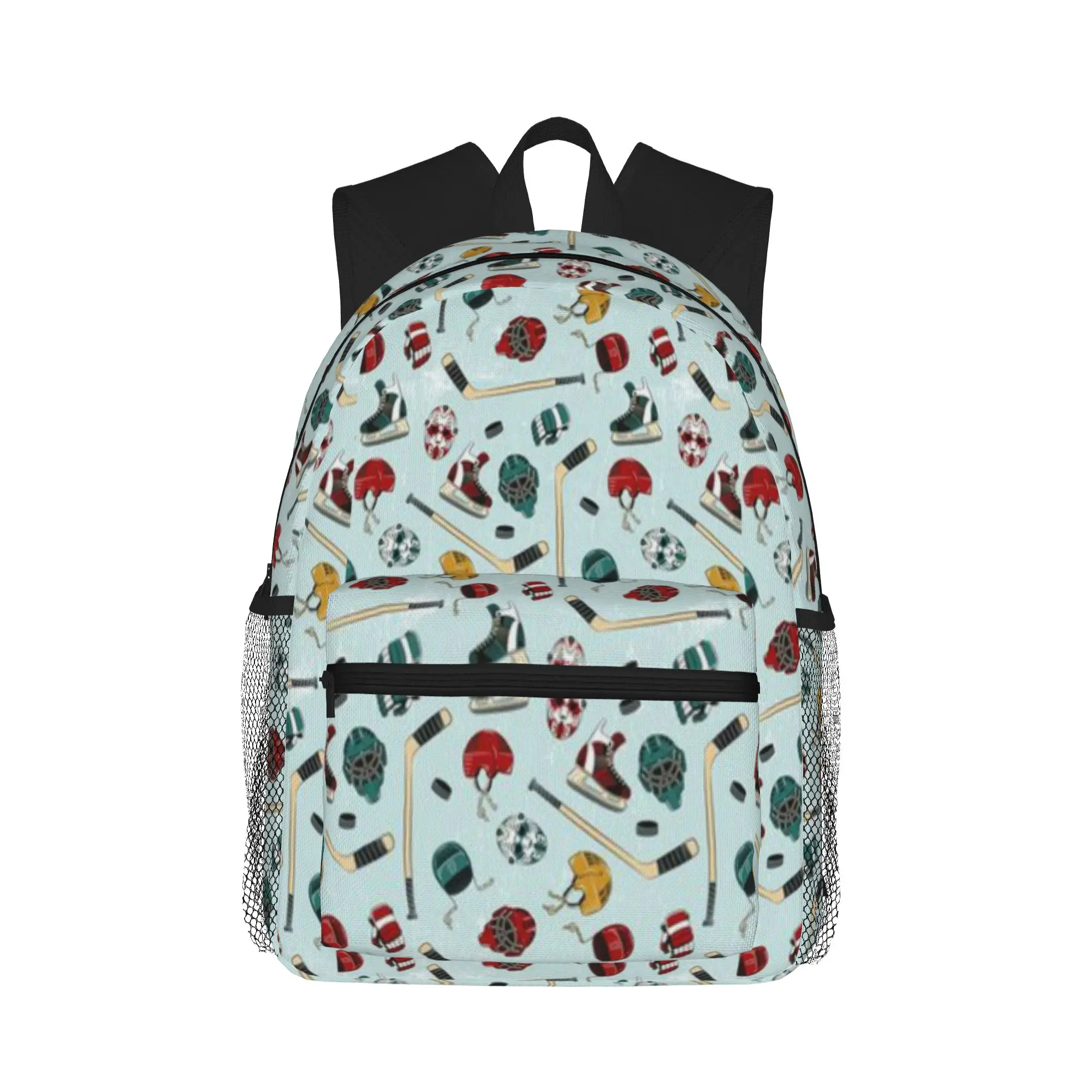 Colorful bright Ice Hockey Supplies  Casual Backpack for Students and Adults Backpacks