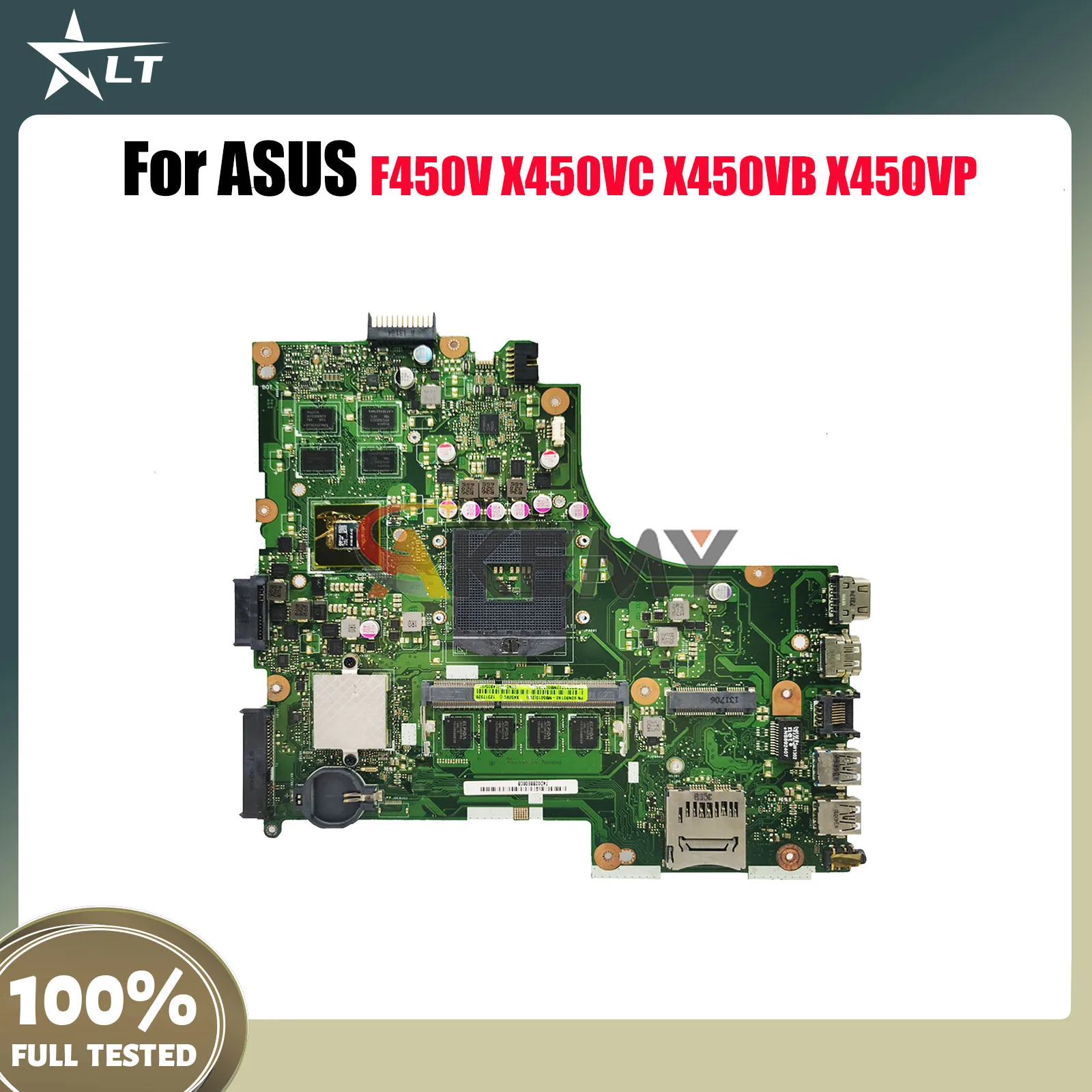 

Материнская плата для ноутбука X450VC ASUS VivoBook X450VC X450V X450VB F450V X450VP A450V, материнская плата для ноутбука со 100% тестированием, ОК, быстрая доставка