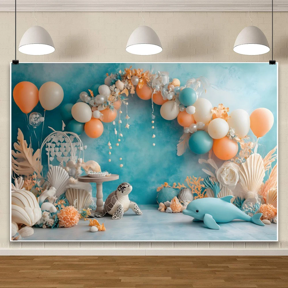 Toile de fond de photographie de baleine du monde sous-marin 3D, toile de fond, jonc de mer, poisson, portrait d'anniversaire d'enfants, toile de fond de douche de bébé, studio photo