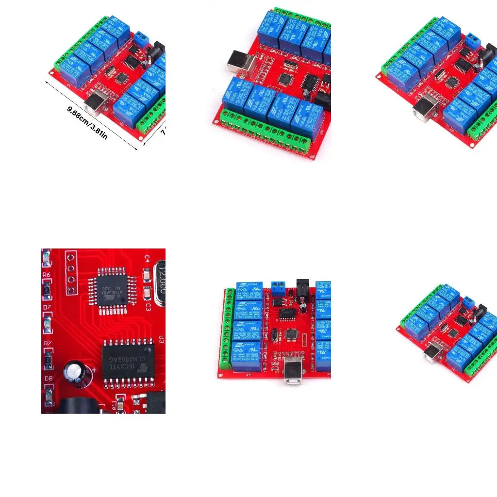 

12 В 8-канальный USB-контроллер переключает модуль реле для промышленного управления электрооборудованием