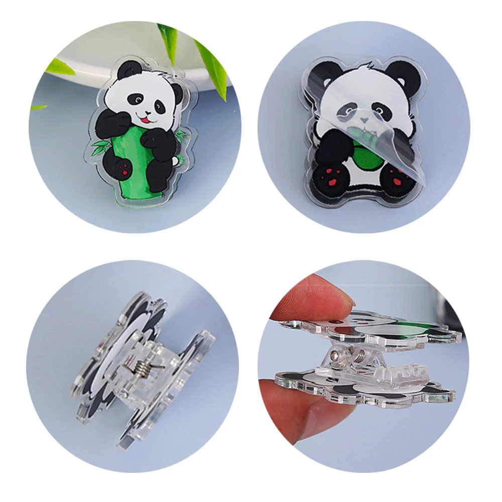 Doppelseitige pp Clips Acryl Clips dekorative Geschenk clips Datei Ordner Note Clips Cartoon niedlichen Panda Student multifunktional