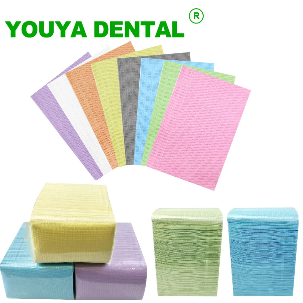 

125pcs/bag Dental Scarf Disposable Chest Towel Dentist Bibs Tattoo Clean Pad Waterproof Dentistry Napkins Tattoo Accessories New