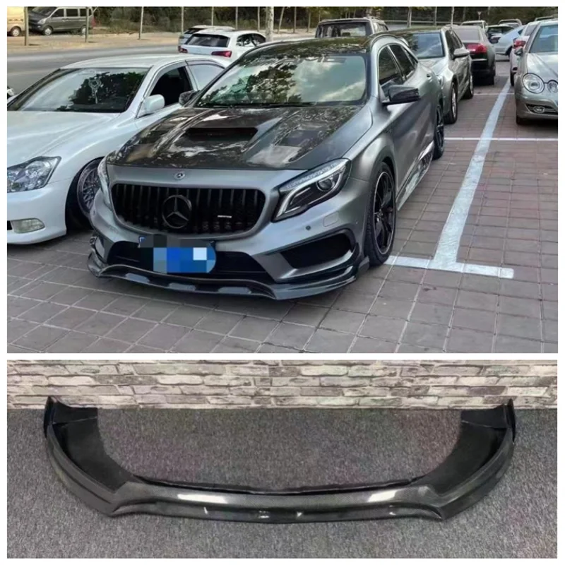 

For X156 Mercedes-Benz GLA45 AMG 2014-2019 High Quality Real Carbon Fiber Bumper Front Lip Splitter Diffuser Spoiler