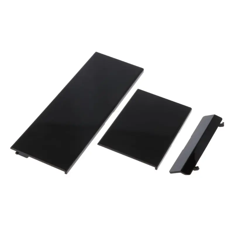 R91A สีขาว/สีดำเปลี่ยนการ์ดหน่วยความจำฝาครอบฝาปิด 3 ชิ้นส่วนประตูสำหรับคอนโซล อะไหล่ประตูครอบคลุมเปลี่ยน