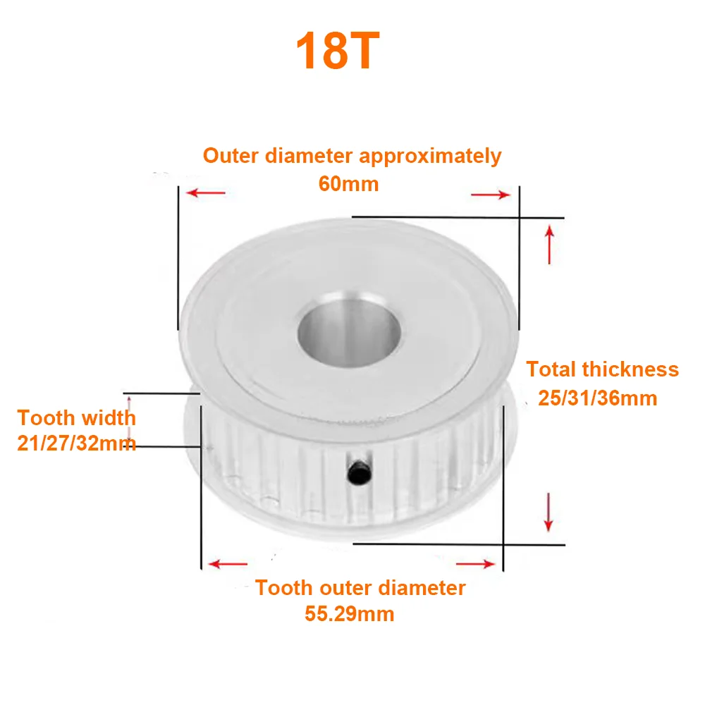 T10 Timing Pulley 16T/18T/20T pore size 8-30mm Alloy Wheels AF Shape Teeth Pitch 10mm Match With T10Width 20/25/30mm Timing Belt