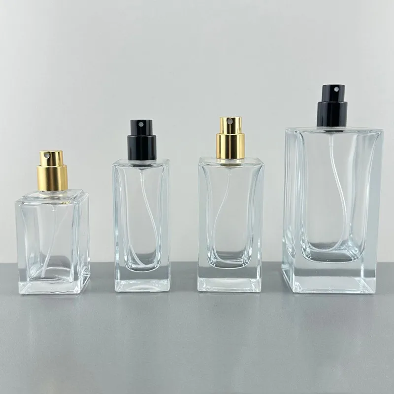 30ml 35ml 50ml 100ml Clear Premium Glass Perfume Bottles Empty Spray Bottle Crimp Nick Perfume Bottle Bayonet Bottle Atomizer