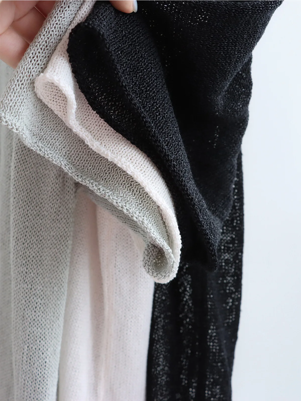 Dave&di Summer Split Knitted Shirt With Paper Yarn Short Sleeve Casual Round Neck Hoodie Loose Thin Simple T-shirt