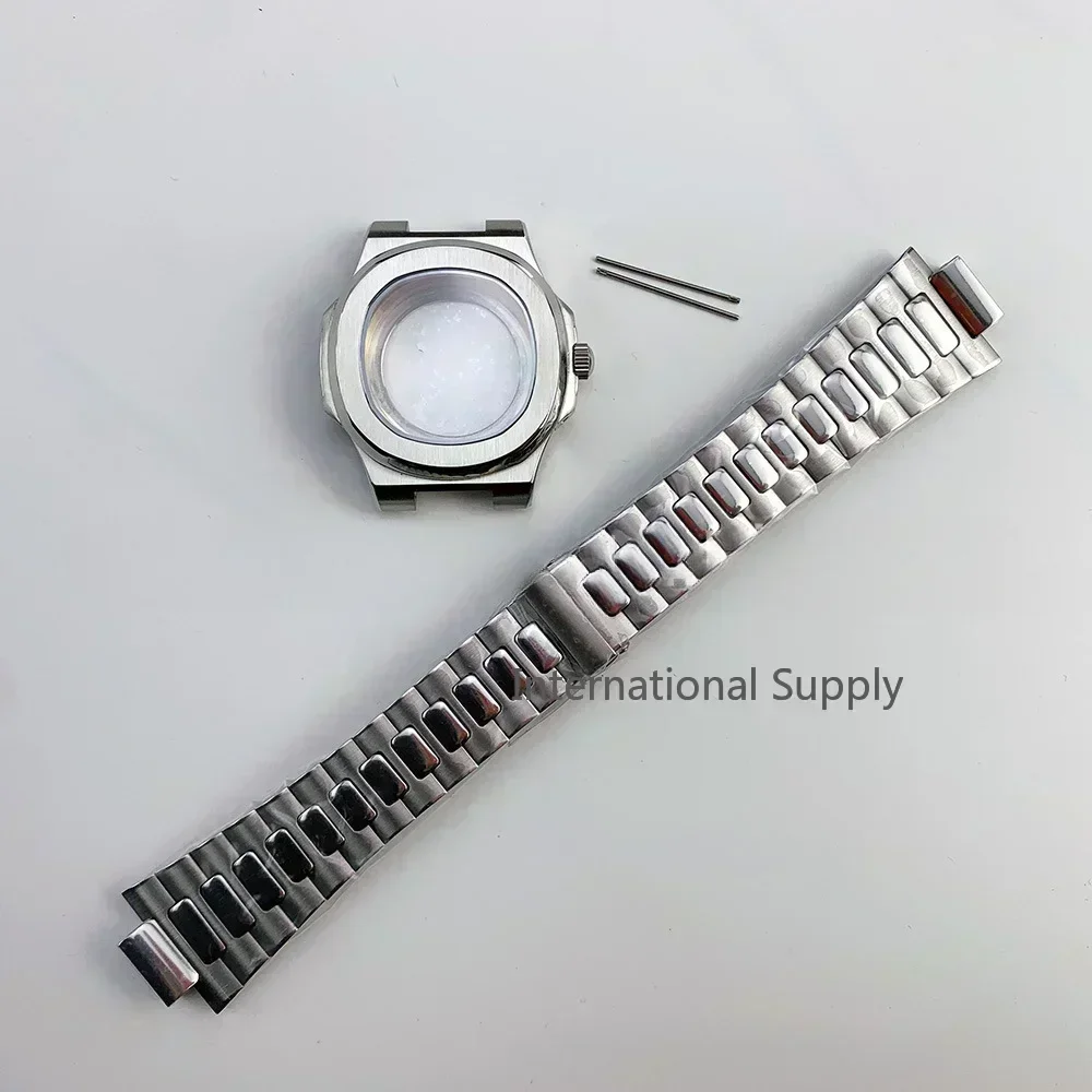 

40mm Men's Watch Case Bracelet Wristband Parts 316L Stainless Steels For Seiko NH34 NH35 NH36 NH38 Movement 30.8mm Dial Nautilus