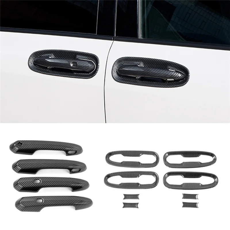 Car Exterior Door Handle Cover Trim for Toyota Sienna 2022 2021 Accessories ,ABS Carbon Fiber