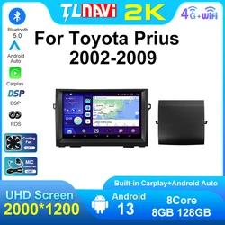 Wireless Carplay per Toyota Prius 20 2002 - 2009 Android 13 autoradio lettore Video multimediale navigazione GPS stereo 2din DVD