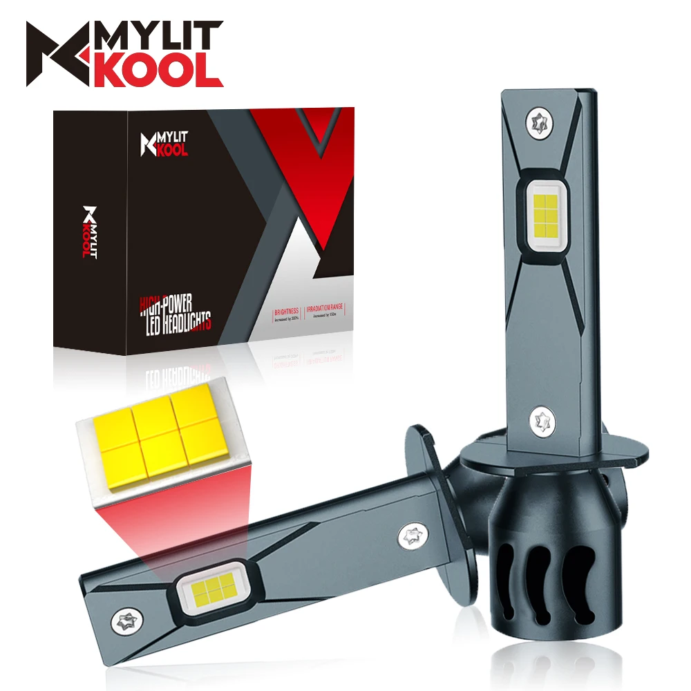 

1700000LM Upgraded H1 LED Headlamp Bulbs Canbus No Flickering For Car High Low Beam Turbo Fan H1 Led Headlight 6000K White 12V