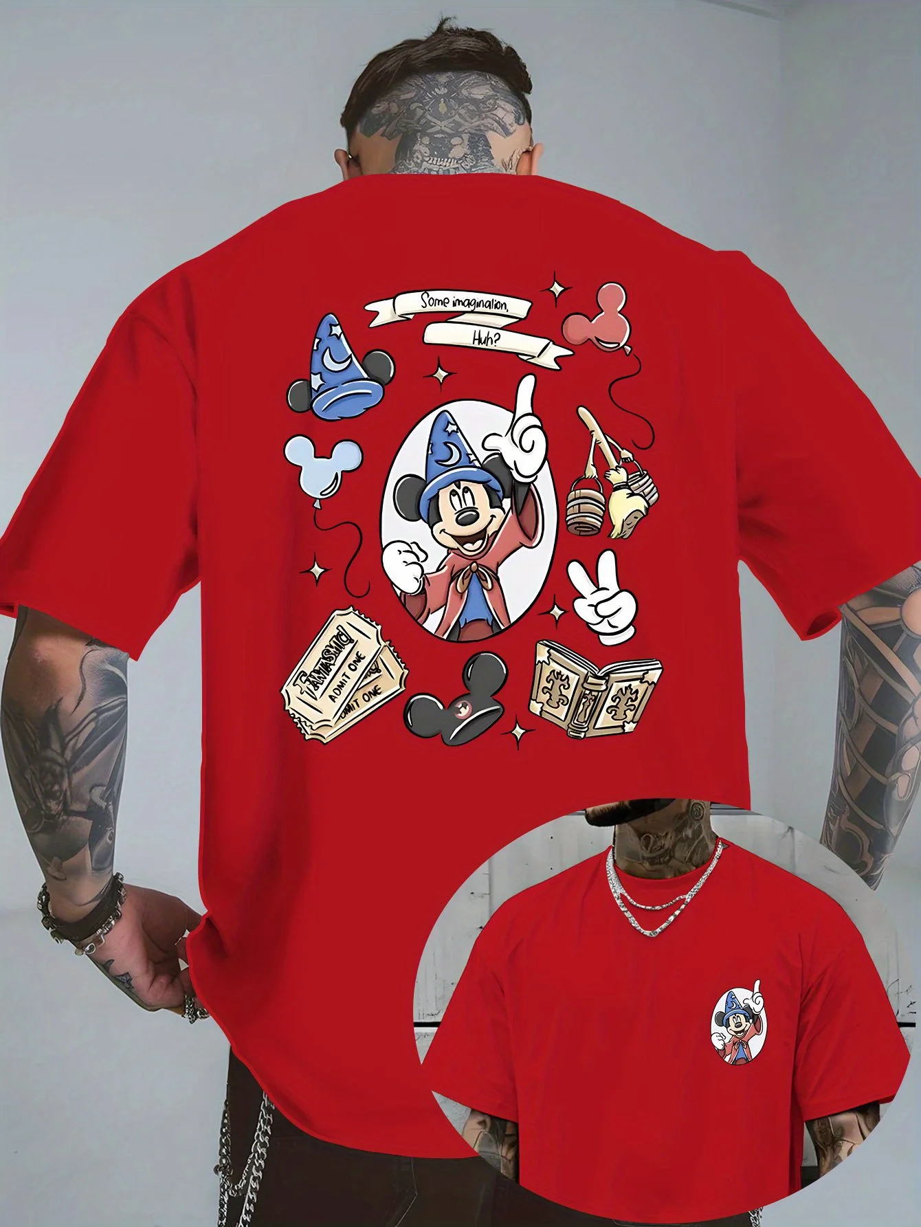 تي شيرت صيفي للرجال بنمط ديزني ستيتش، ملابس ترفيهية يومية وأنشطة موضوعية للجنسين من القطن بأكمام قصيرة كبيرة الحجم