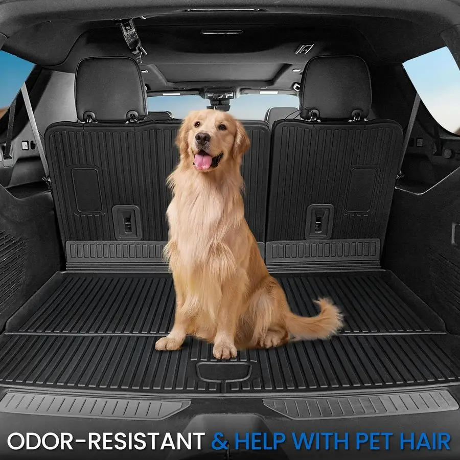 حصيرة مسند الظهر لـ 20212024 2025 2026 شيفروليه تشيفي سوبربان جي إم سي يوكون XL SUV ملحقات حصيرة السيارة، جميع الأحوال الجوية TPE Trunk Ca #4