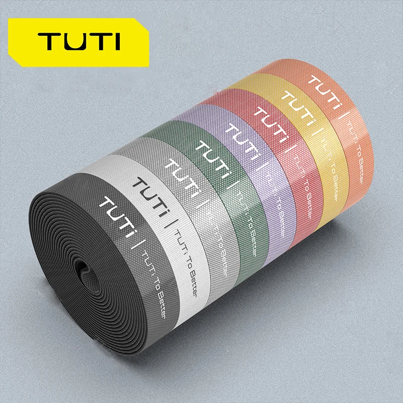 TUTI Fastening Tapes Hook and Loop Reusable Straps Wires Cords Cable Ties - 0.78\