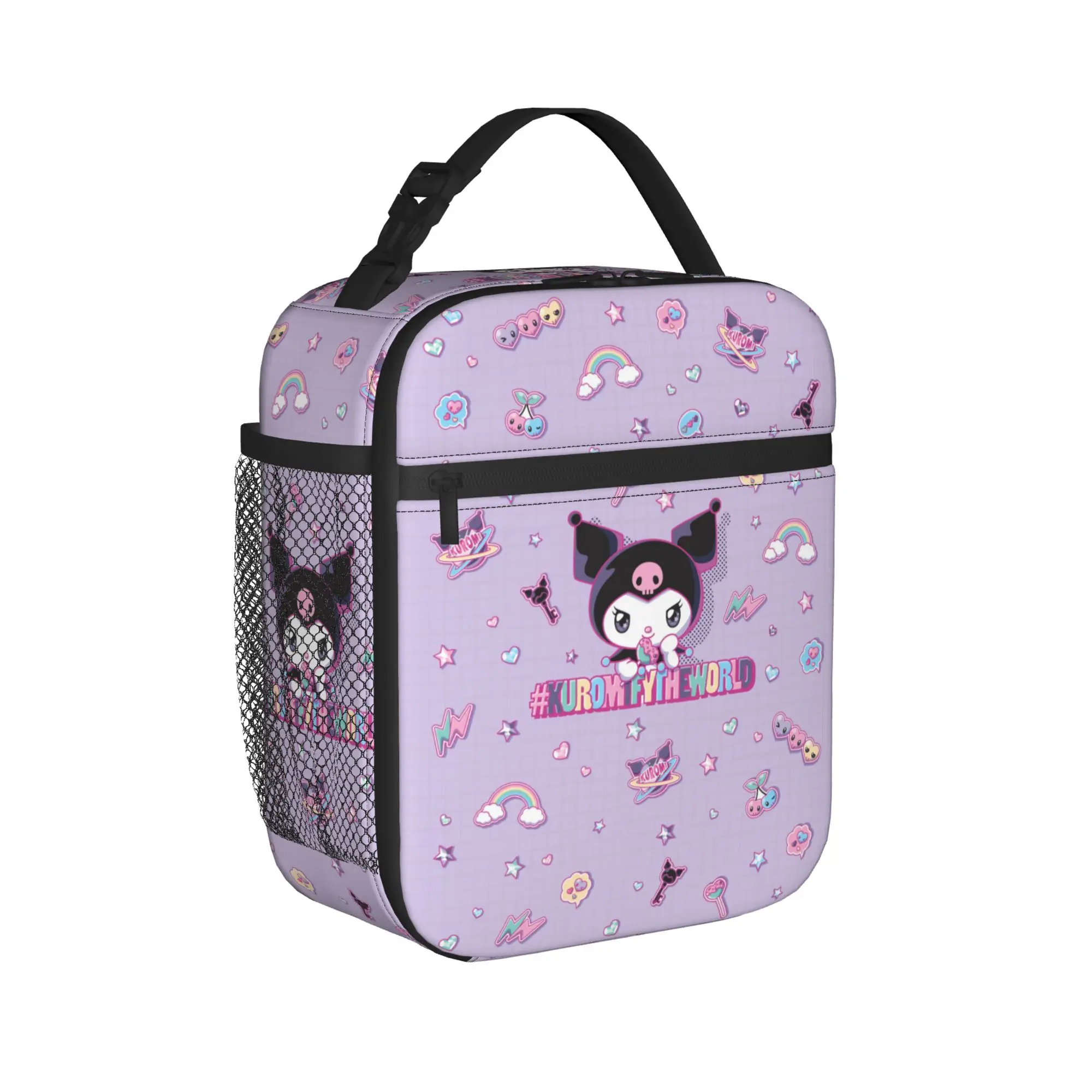 

Insulated Lunch Tote Bag Sanrios Kuromis Accessories Storage Food Box INS Trendy Thermal Cooler Lunch Box For School