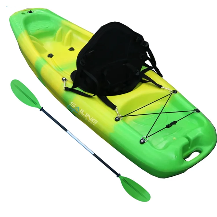 Single Small Plastic Canoe Boat Sit On Top Kids Kayak de Pesca Cheap Pri For Sale