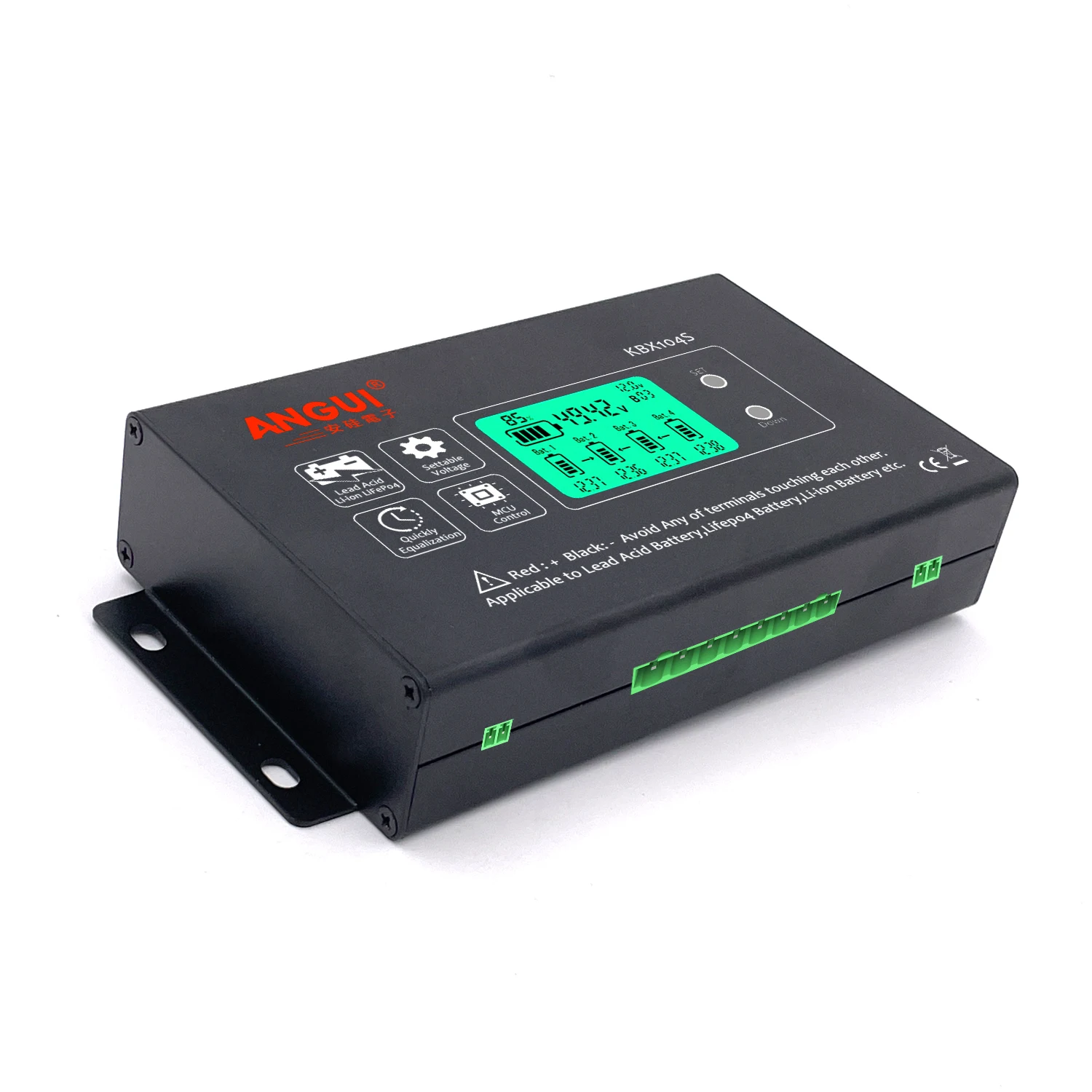 ANGUI Battery Equalizer KBX104S LCD 4S 12V 24V 36V 48V Connect Voltage Active Balancer Lead acid Batteries Monitor