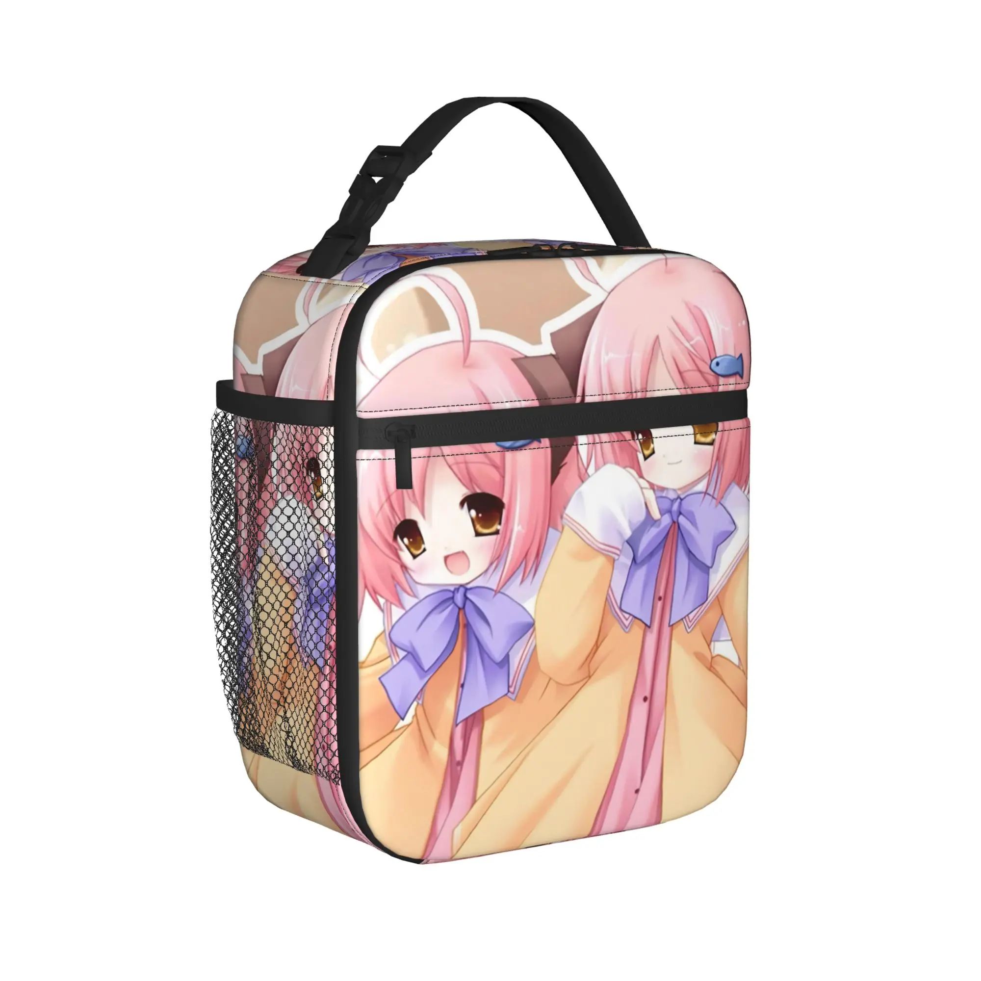 Twin Cat Girls Insulated Lunch Bags for Men Women  Storage Food Box Leakproof Cooler Thermal Lunch Box For School Office