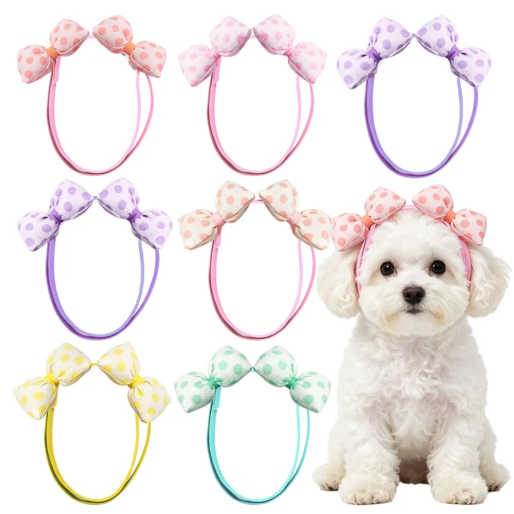 50-lazos-hechos-a-mano-para-perros-lazos-ajustables-con-diseno-de-puntos-lazos-lindos-para-cachorros-y-gatos-accesorios-de-peluqueria-para-mascotas