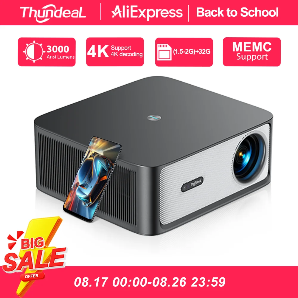 Home Cinema Night - ThundeaL 3000Ansi 4K Full HDโปรเจคเตอร์TD98Pro 2G