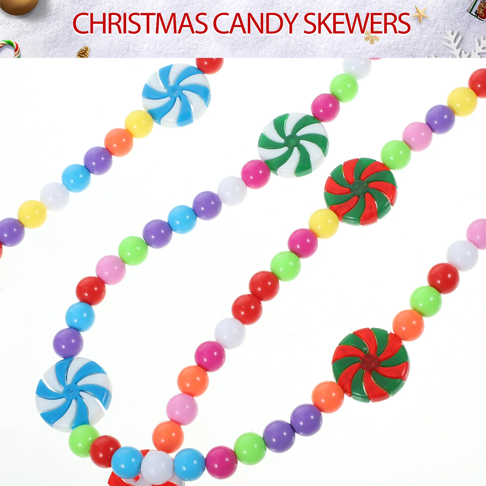 

Candy Garland Christmas Beaded String Hanging Decoration Xmas Party Candy Garland Hanging Decor Home Adornment