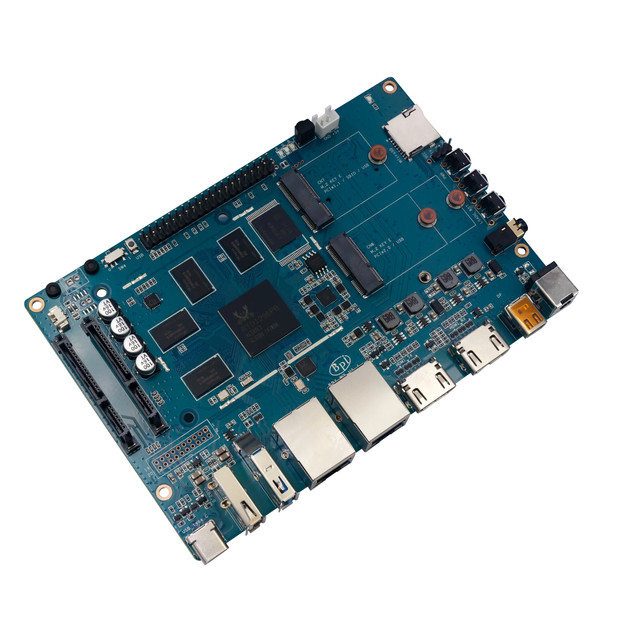 Banana Pi BPI-W2 Realtek RTD1296 Quad Core Processor Motherboard 2G DDR4 SDRAM 8G eMMC Flash Smart electronics Wifi Router Board