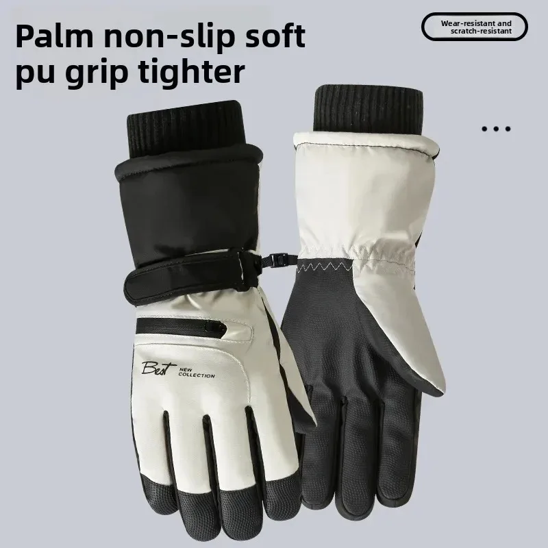여성용 ThermalLock 겨울 장갑 두꺼운 플리스 안감 방수 방풍 터치스크린 민감한 장갑 스키 사이클링용