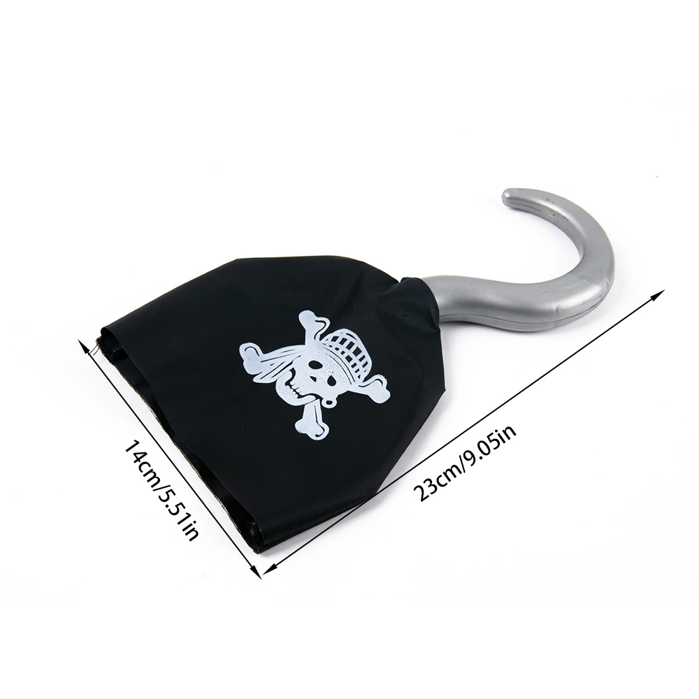 Accesorios de disfraz de capitán pirata para niños, Parche de ojo pirata, gancho, monedas, telescopio, regalo de recuerdo, juguete para fiesta de