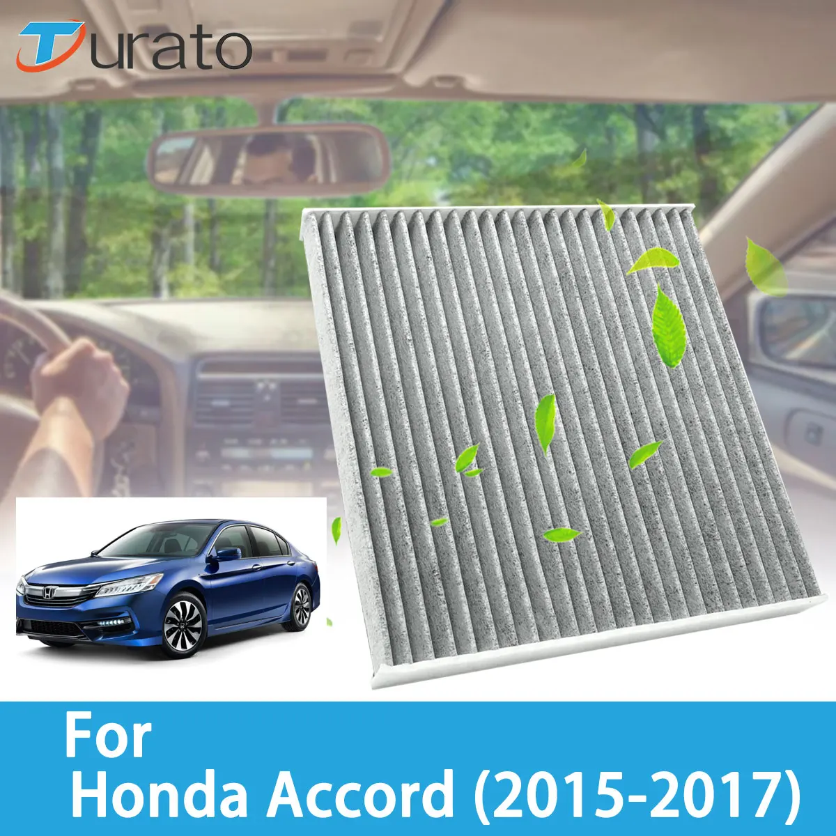 Car Cabin Air Filter for Honda Accord 2015-2017 Auto Filters Carbon Fiber P3875WS 80219-SHJ-A01 80292-SDA-407 80292-SDA-A01