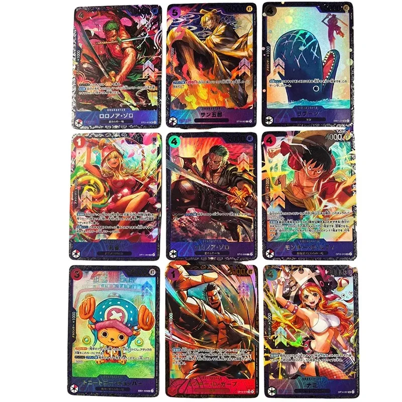 Anime One Piece Replica Diy OPCG Japanese Luffy Yamato Koby Boa Hancock Shanks Chopper Nami Enel Game Anime Collection Cards