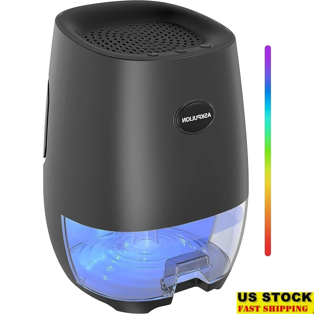 

Маленький осушитель 35 унций для ванной комнаты, портативный, тихий, с автоматическим выключением, ночник, 300 кв. футов, впитывание влаги для дома, энергоэффективный