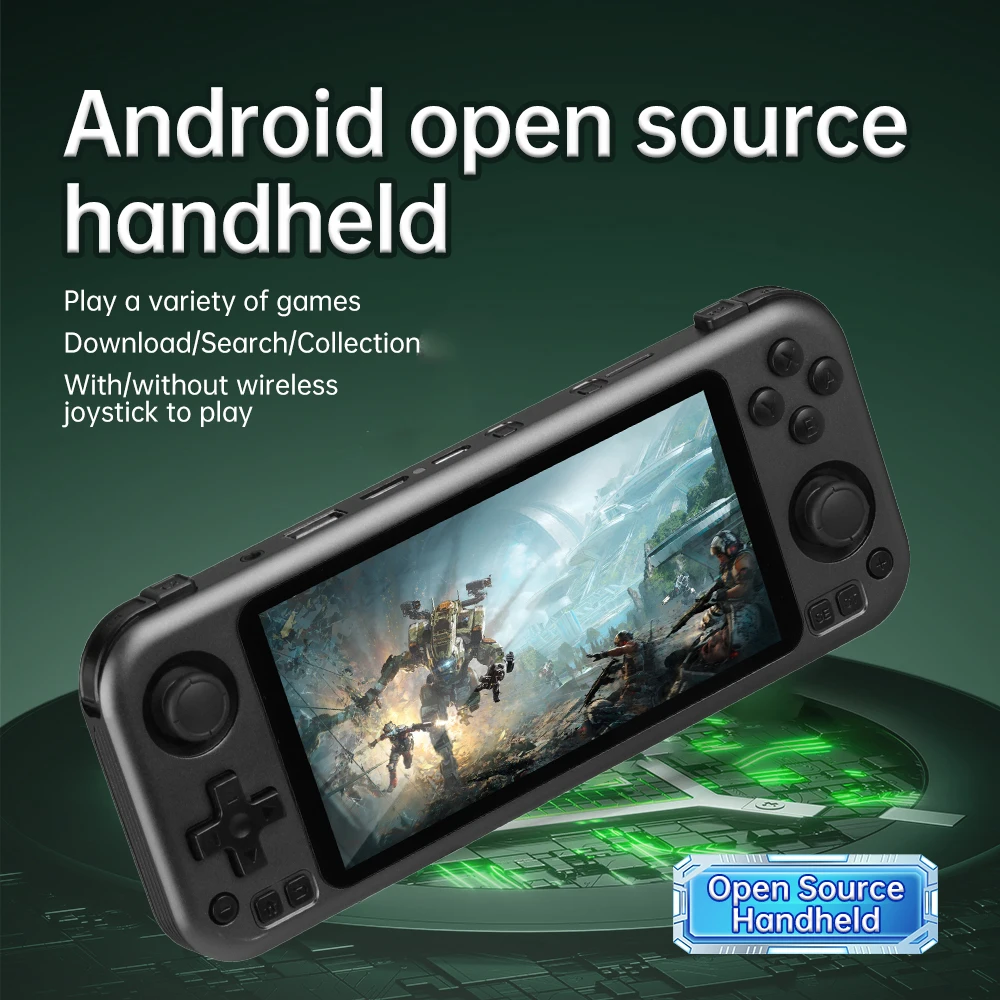 2024 novo 5.0 polegada ips tela de toque android sistema open source consoles jogo portáteis rg3566 jogador jogos vídeo psp ps1