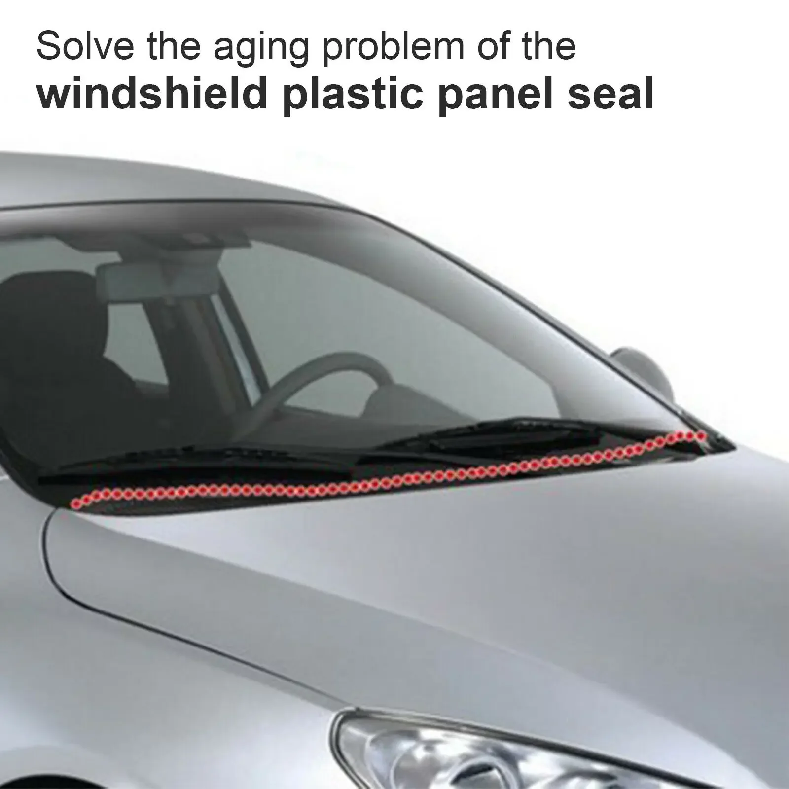 1.7Meters Window seal 1Roll Accessory Black Car Front Parts Rubber Under Windshield Sealed Trim Moulding Strip