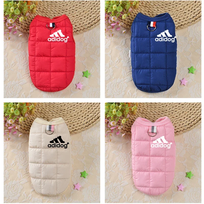 Pet clothing winter thickened dog clothes autumn and winter new cotton-padded jacket vest multi-color waterproof warm