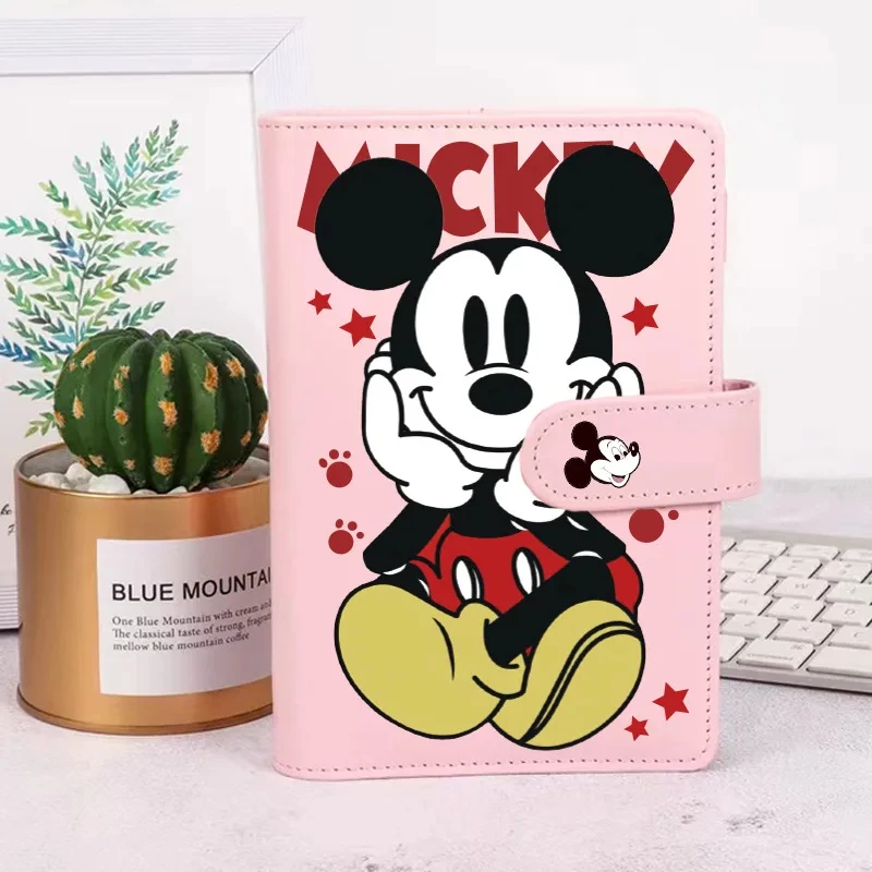 Disney Mickey Mouse Minnie Mouse Student Diary Loose Leaf A6 Pu Leather Budget Binder Notebook Gift Stationery Wholesale Friends