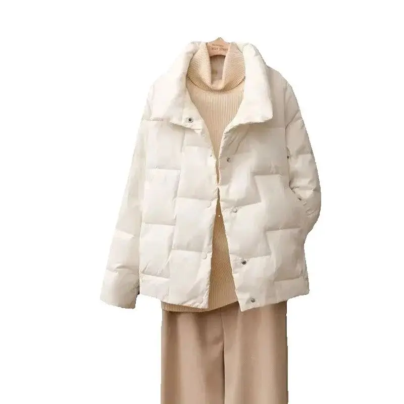 Winter Women's White Jacket Women's Korean Version of Loose Padded Jacket Bread Suit Padded Jacket Trend Winter