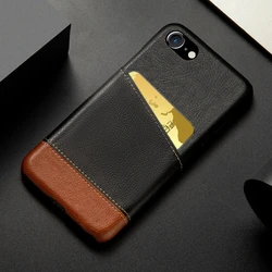 For Apple iPhone SE 2016 Case Card Slot Holder Mixed Splice PU Leather Cover For iPhone SE 2020 2022 Coque For iPhone SE 1 2 3