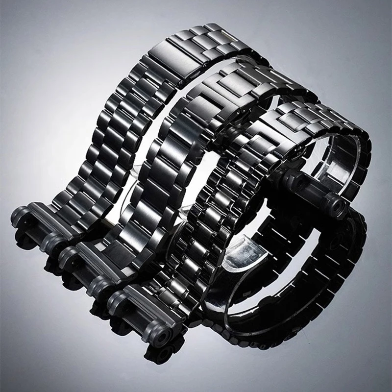 سوار ساعة ممتد من الفولاذ المقاوم للصدأ لساعة كاسيو من الجيل الثالث حزام ساعة الملك الطيني المعدني الصلب