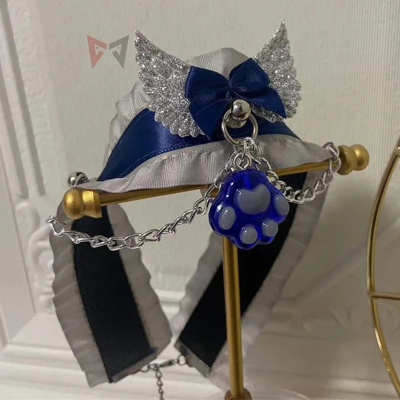 Nuovo fatto a mano LOL le orecchie di volpe Ahri a nove code Hairhoop Tail collana orecchini fasce per capelli copricapo accessori per costumi Cosplay