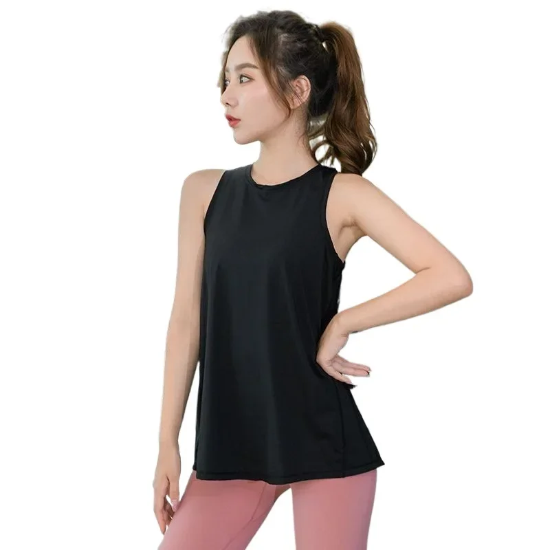 

Sports vest women's quick-drying running fitness top, sleeveless yoga clothes, beautiful back, blouse, loose outer wear and thin