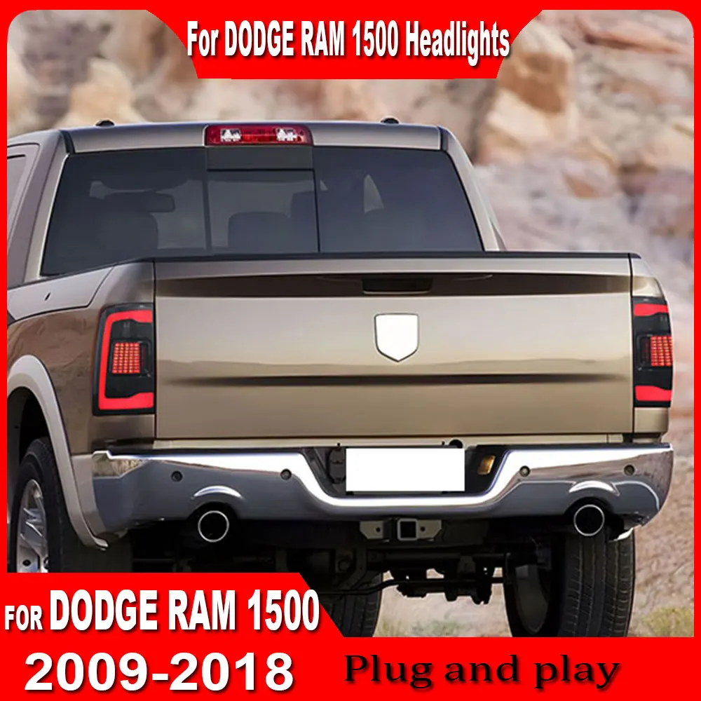 

Car LED Taillights For 2009-2018 Dodge Ram 1500 Tail Light Assembly Dodge Ram Conversion LED Running Lights Warning Tail Lights
