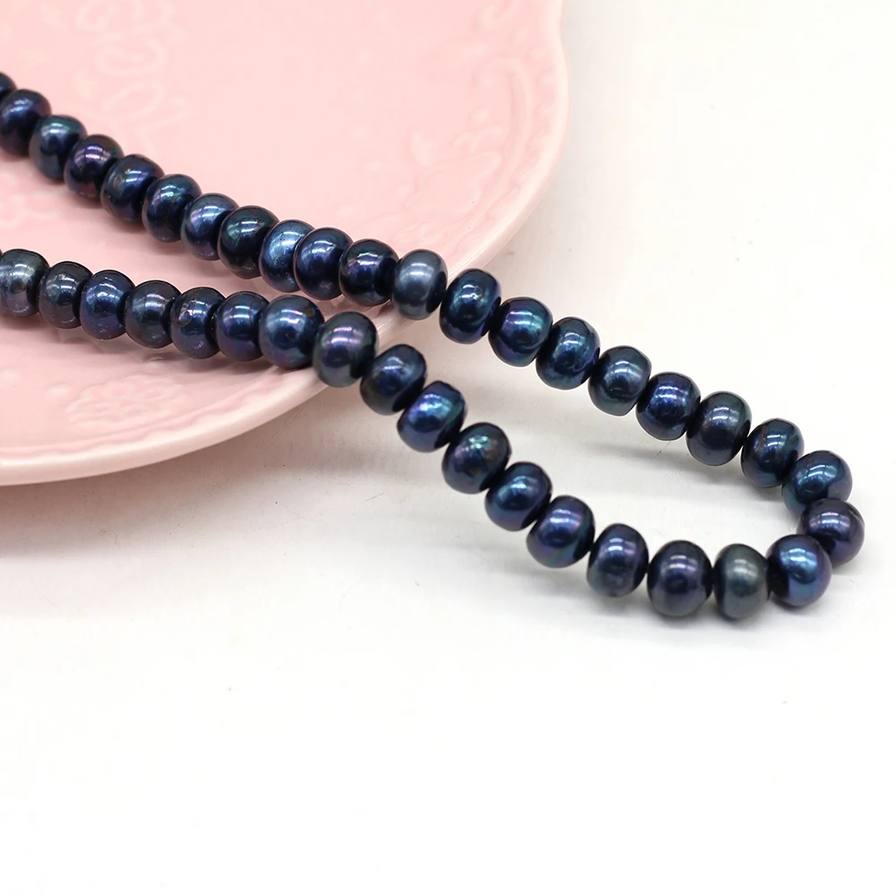 

Natural Black Pearls Four Sided Light Pearl Beads Pearl Loose Spacer Beads for Making Jewelry Necklace Accessories 8-9mm