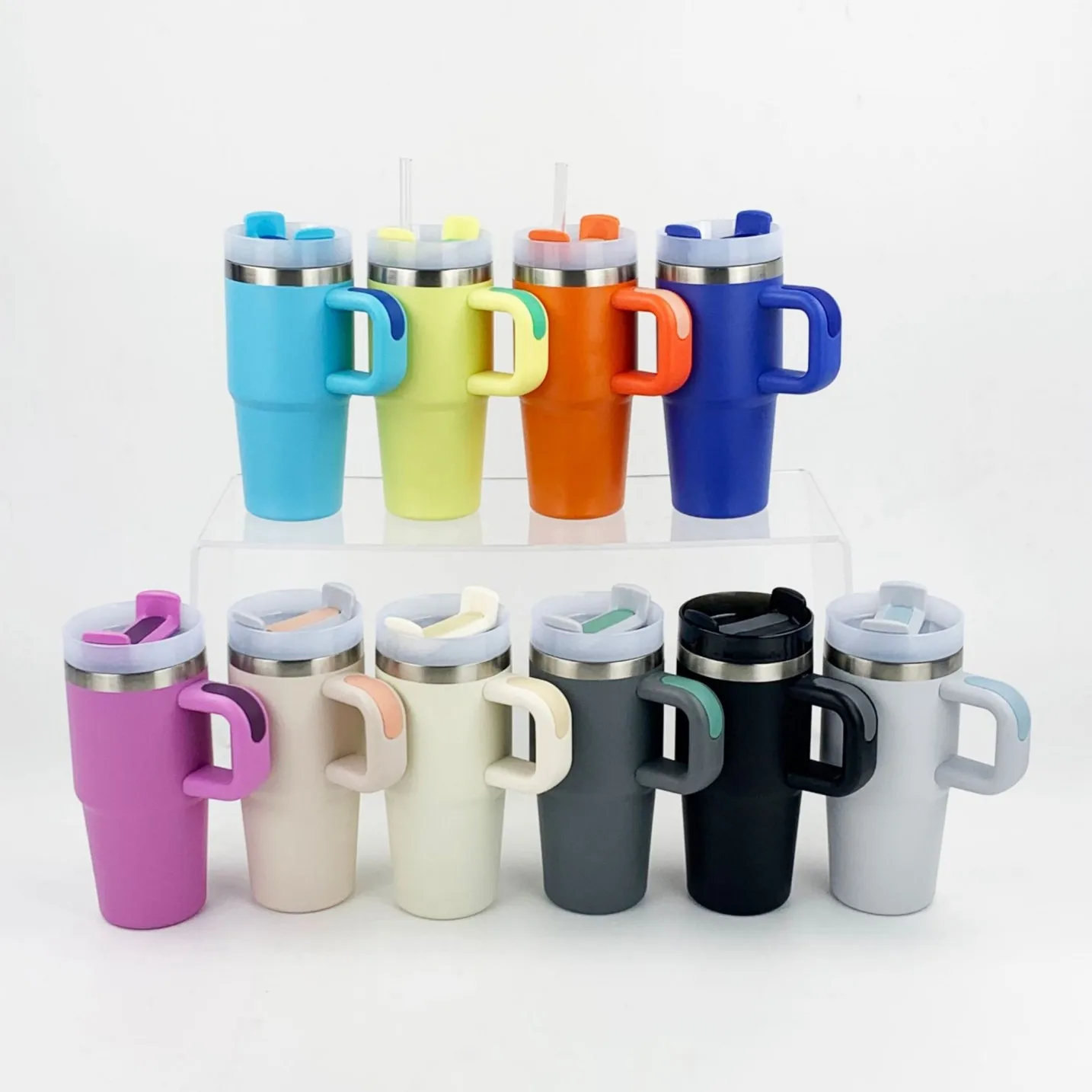 زجاجة مياه Quencher H2.0 FlowState كوب معزول مكنسة من الفولاذ المقاوم للصدأ مع غطاء وقش للمياه أو الشاي المثلج أو القهوة، #5