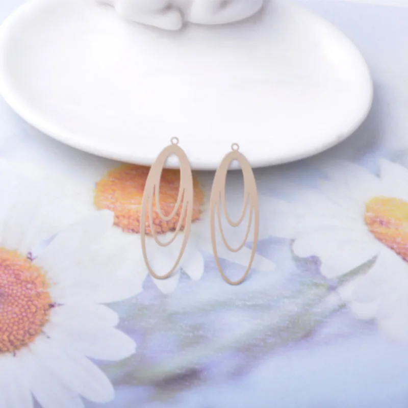 30 Stück AC14607 13*38mm Ovale Anhänger Dünne Anhänger DIY Schmuck Ohrring Zubehör – Detail 5