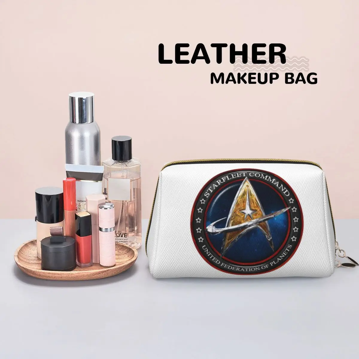 Star Treks Science Fiction TV Series Women Cosmetic Bags Travel Makeup Organizer Pouch Toiletry Storage Dopp Kit Box