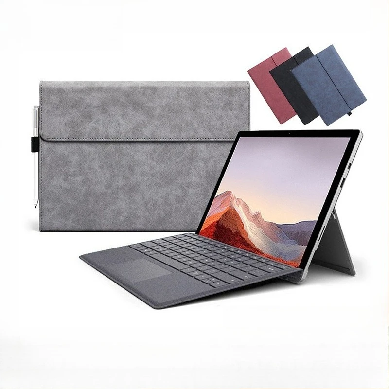 Tablet Protective Case PU Leather Folding Folio Sleeve for Microsoft Surface Pro 4 5 6 7 8 9 10 X Go 2 3