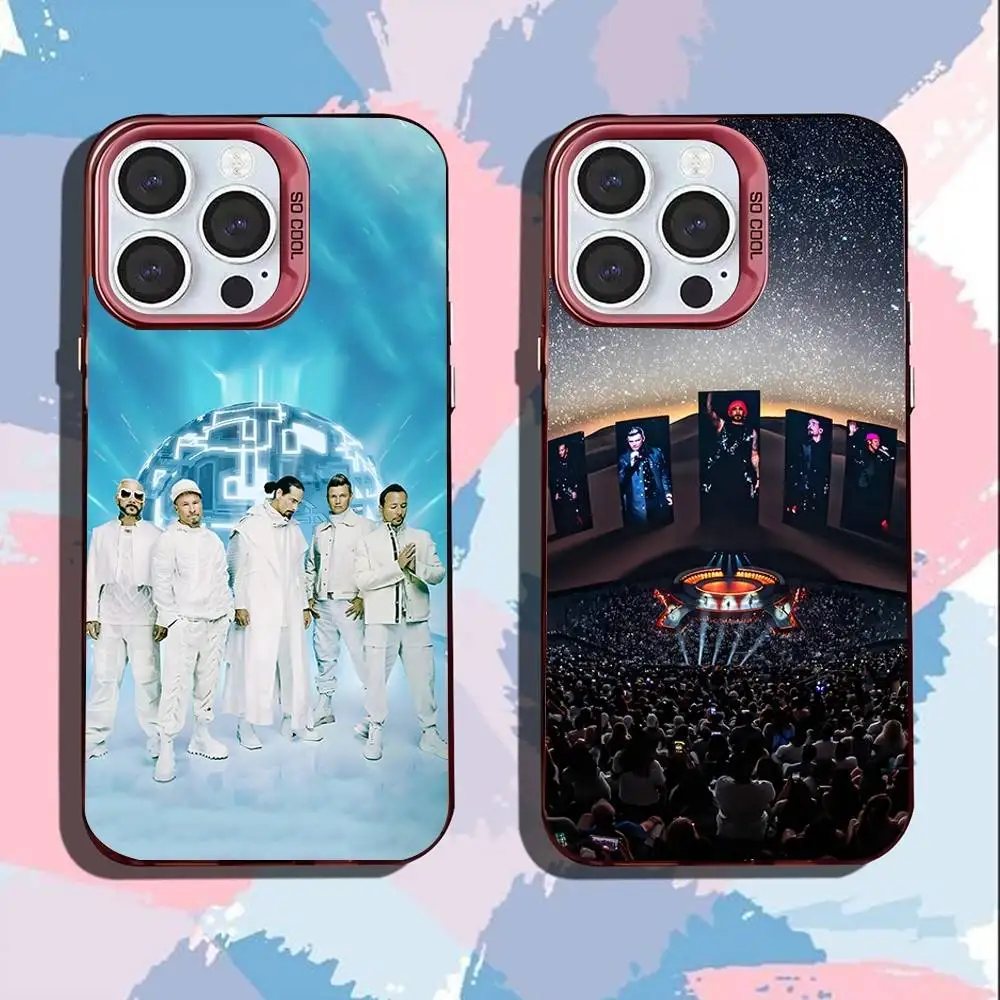 

B-Backstreet Boys BSB Phone Case For iPhone 16,15,14,13,12,11,Mini,Pro,SE,MAX Pink Matte Silicone Cover