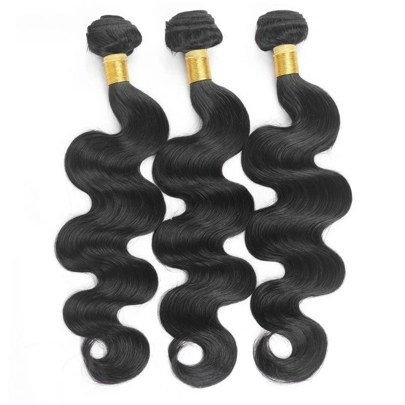 12A الصف مستقيم الجسم موجة عميقة حزم الشعر البشري 100 جرام/قطعة اللون الطبيعي لحمة مزدوجة ملحقات كامل نهاية البرازيلي عذراء الشعر