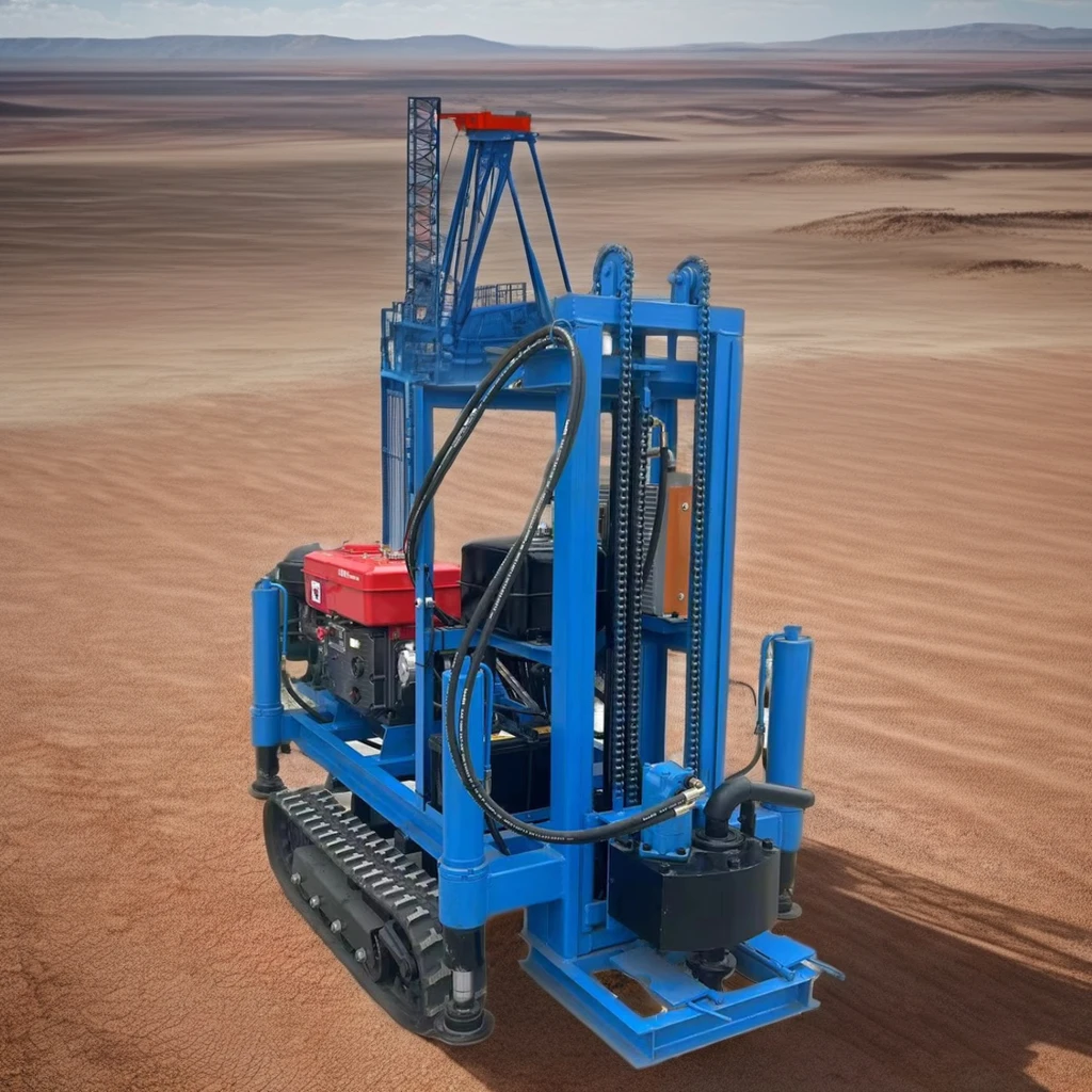 Plataforma de perforación sobre orugas hidráulica diésel, profundidad de 100m-300m con capacidad de muestreo de núcleos para investigación de campos geotecánicos